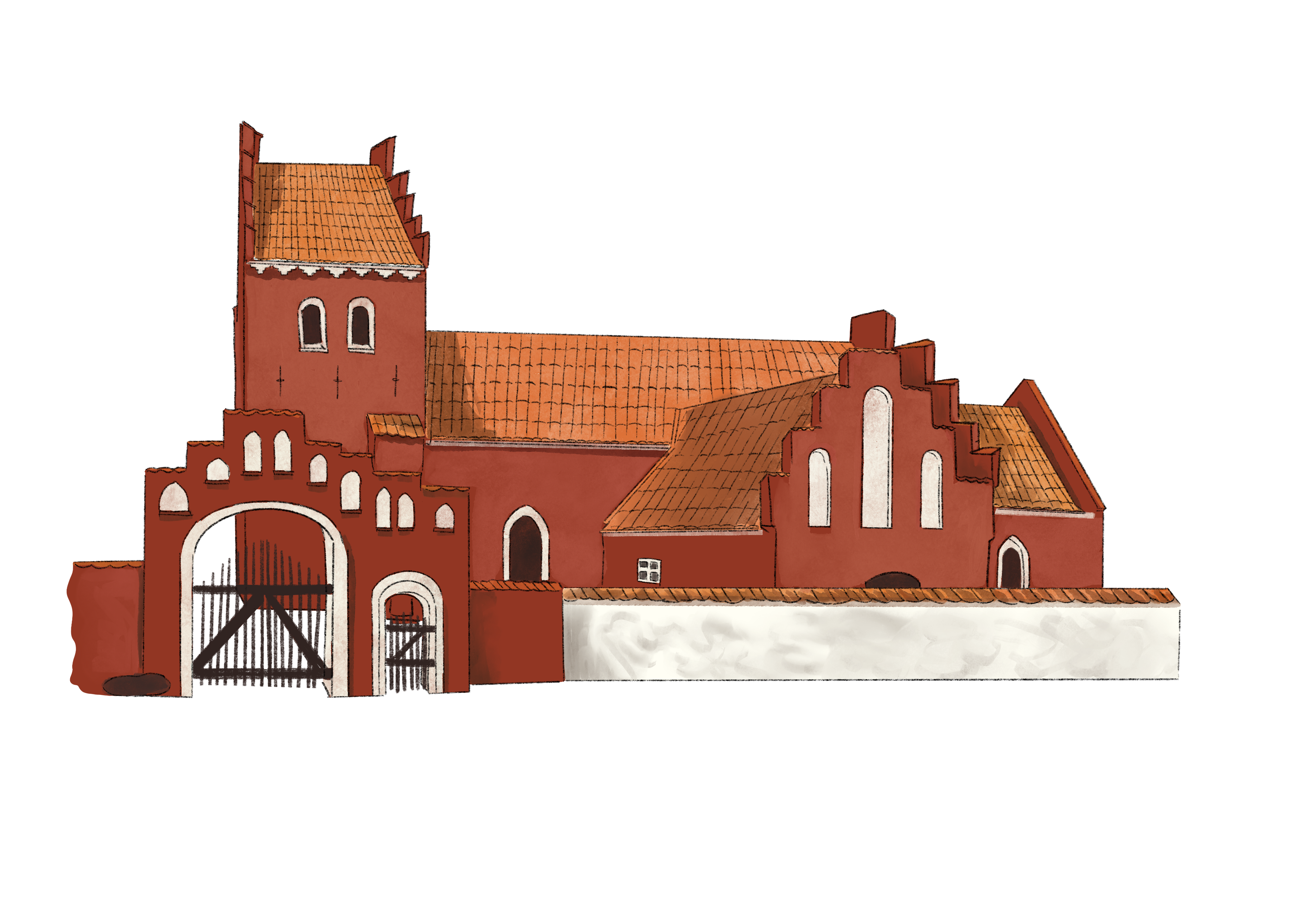 Illustration af Gershøj Kirke