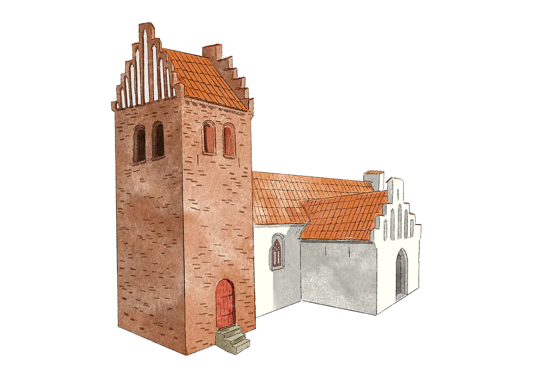 Illustration af Rorup Kirke