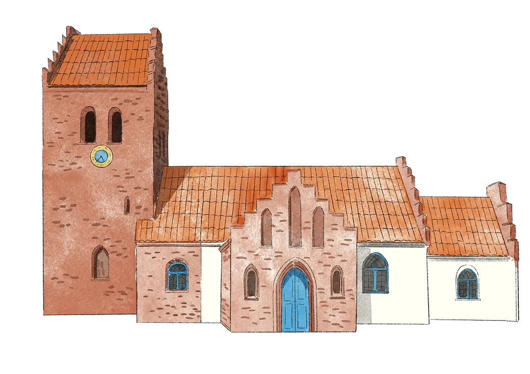Illustration af Osted Kirke