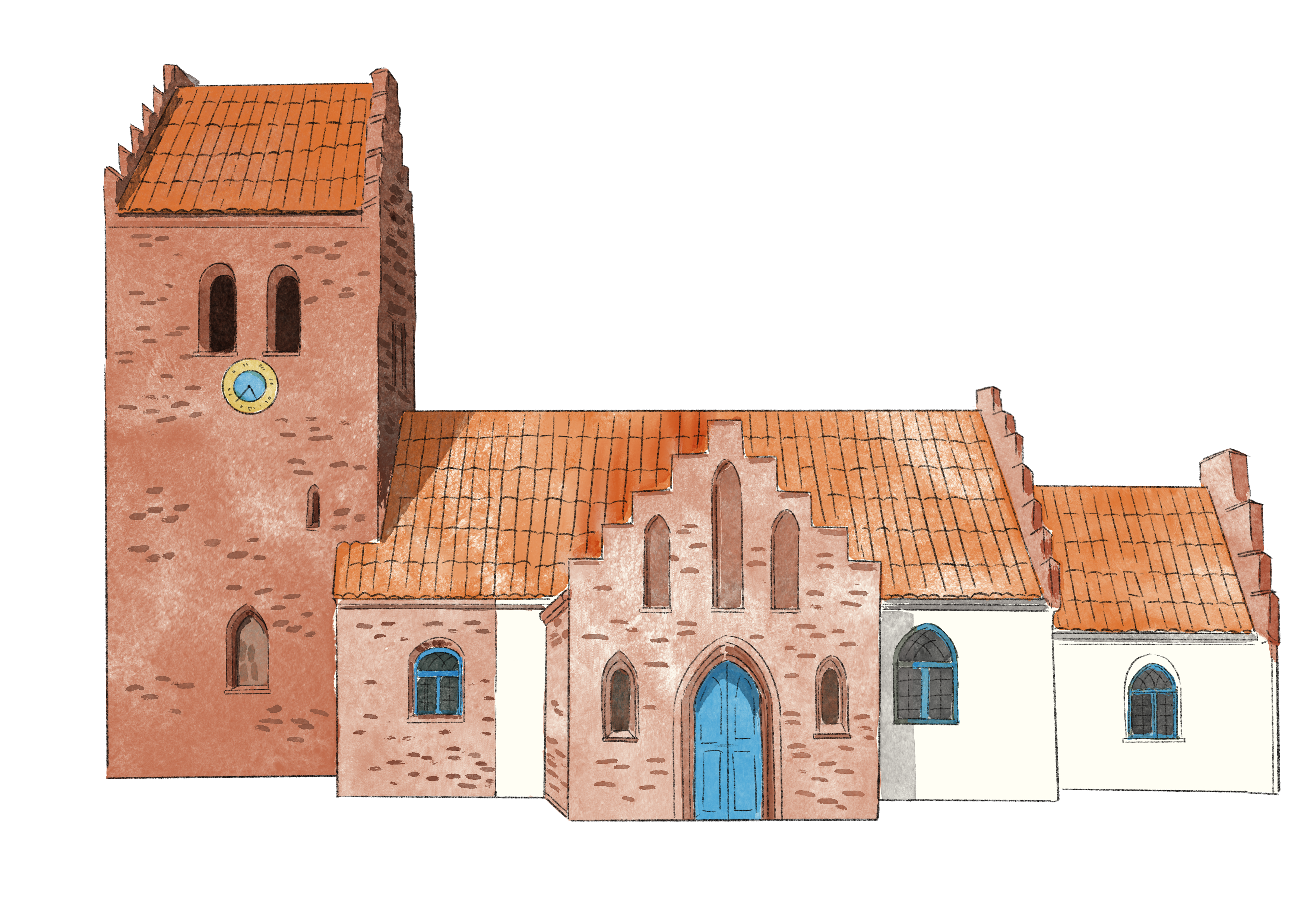 Illustration af Osted Kirke