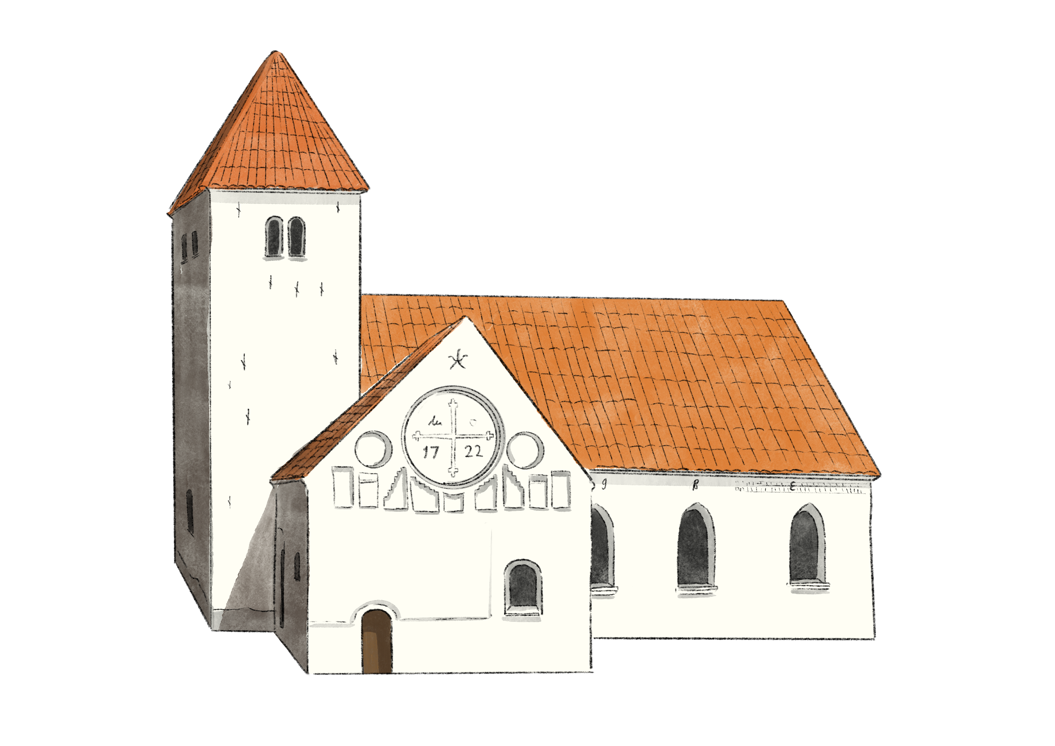 Illustrations af Kirke Såby Kirke