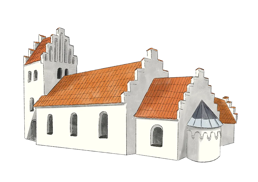 Illustrations af Kirke Hyllinge Kirke