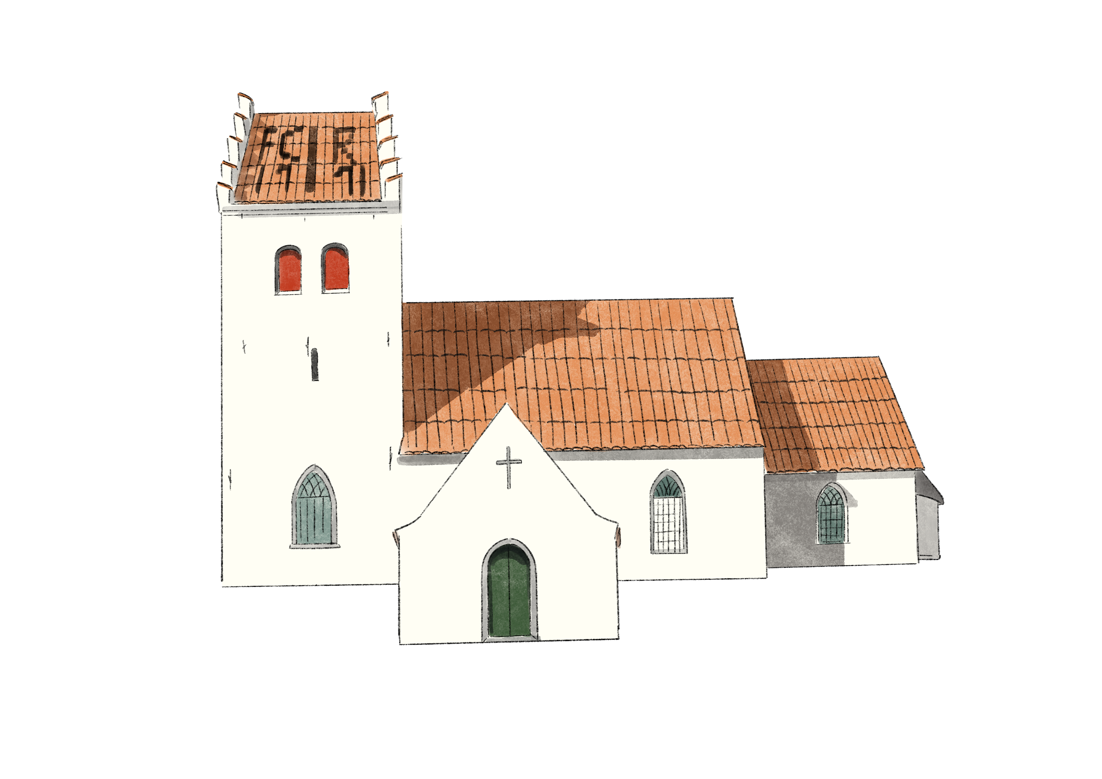 Illustrations af Rye Kirke