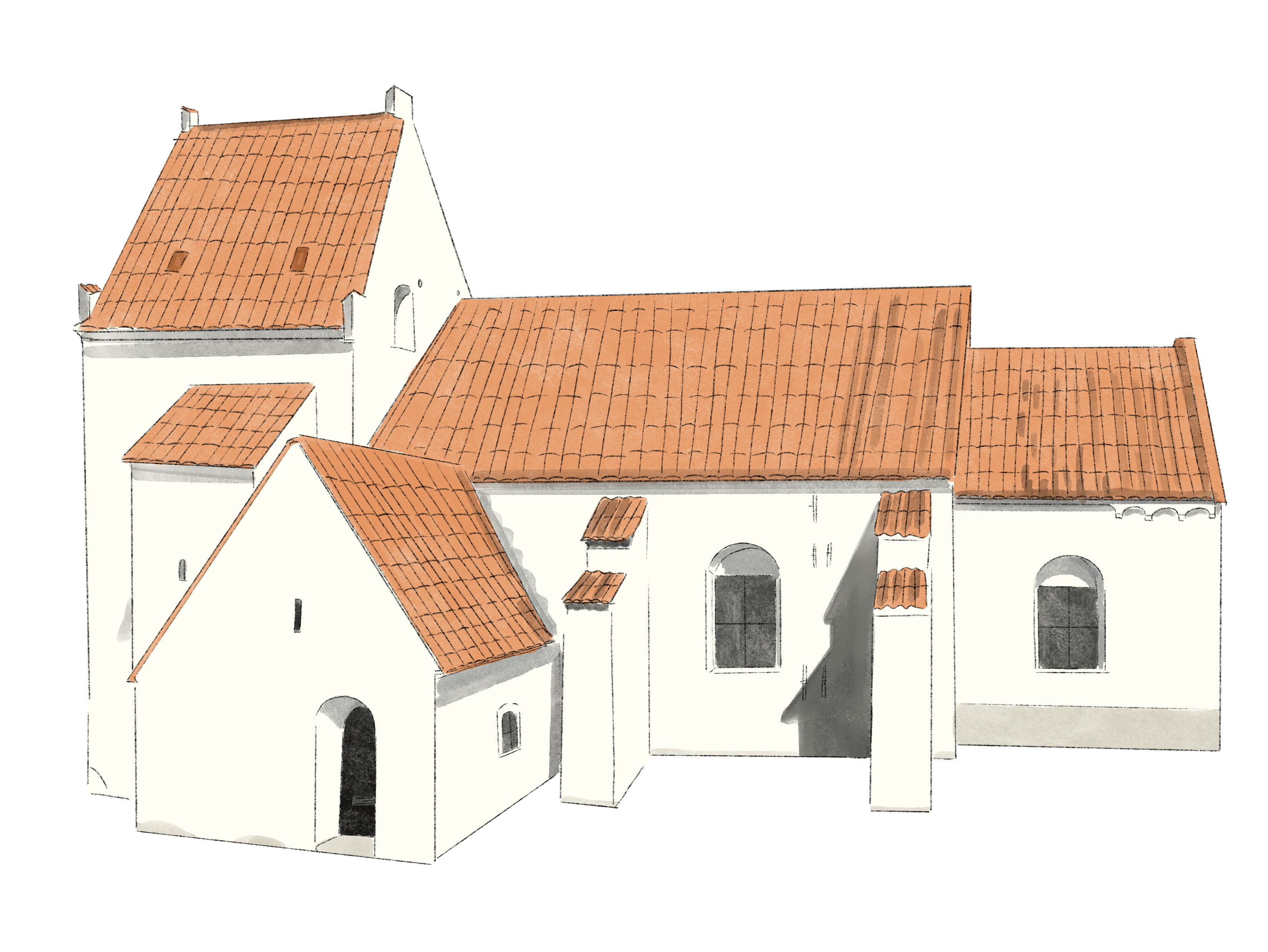 Illustration af Gevninge Kirke